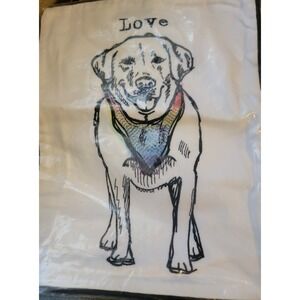 Pottery Barn Teen Decorative  Accent Pillow Sham Cover Sequin Labrador Dog Love